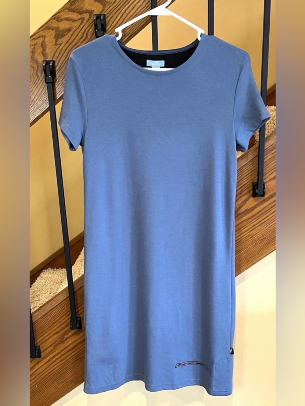 Horny Toad Dress T Shirt Hidden Stash Pocket Slate Blue SZ. Small  NWT